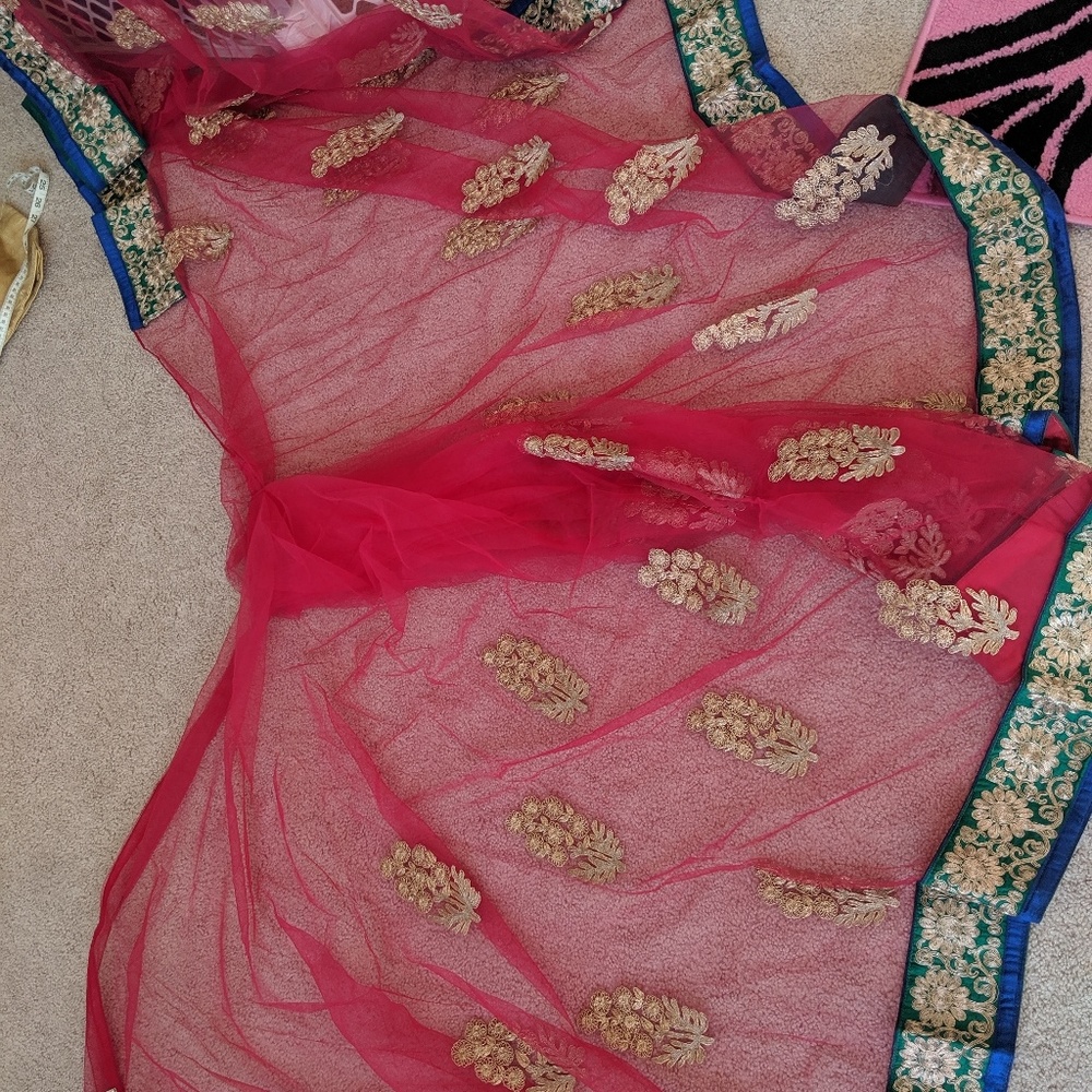 Beautiful ready to wear net Saree sari